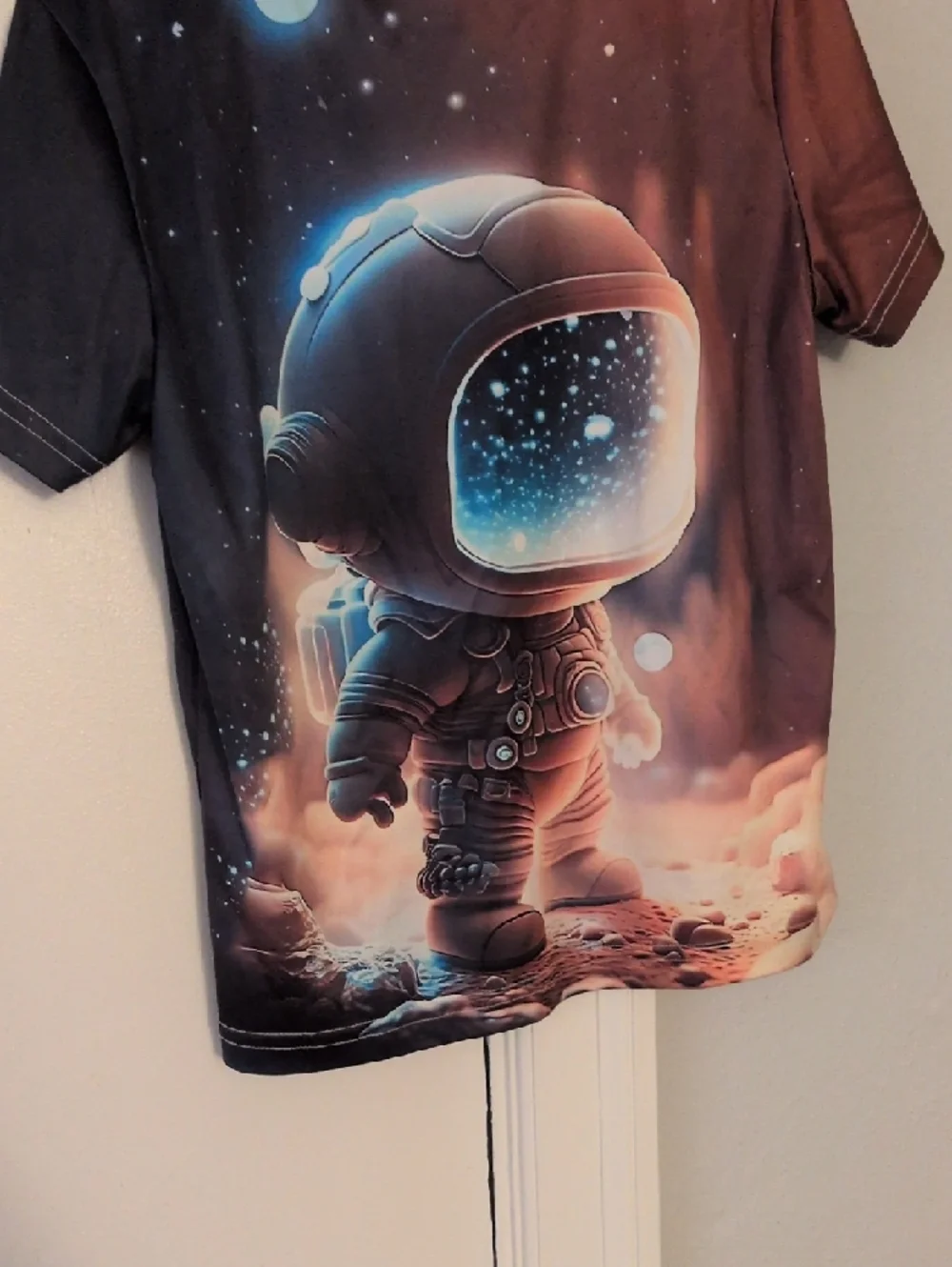 Kids Space Astronaut‎ Graphic Tee - Brown/Black
